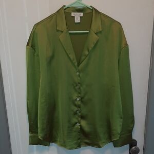 Satin Green Blouse